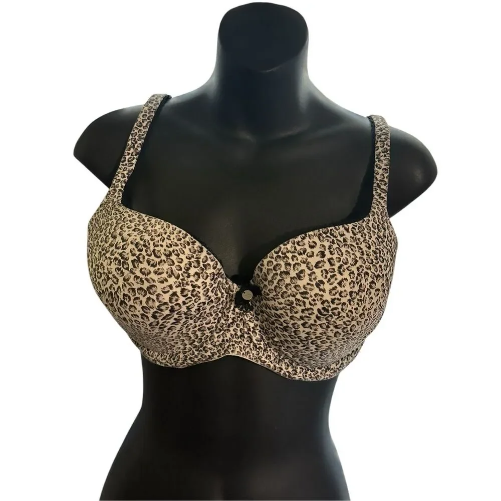 Beautiful Victorias Secret BODY BY VICTORIA Lined Demi Bra animal print size 38D